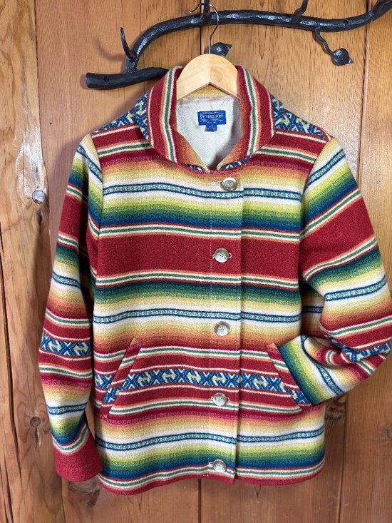 Pendleton Jackets & Blazers - Pendleton Women's Vintage Multi-color Striped Wool Coat - S - Never worn